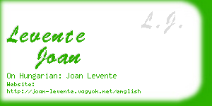 levente joan business card